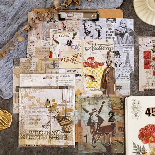 15pcs/pack Retro Gilding Journal Decorative Stickers Scrapbooking Stick Label Diary Stationery Album Vintage flower Stickers