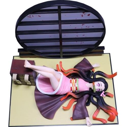 Demon Slayer GK Kamado Nezuko Anime Action Figure Model 17CM PVC Sexy Girl Statue Collection Toy Sleep Position Decoration Figma