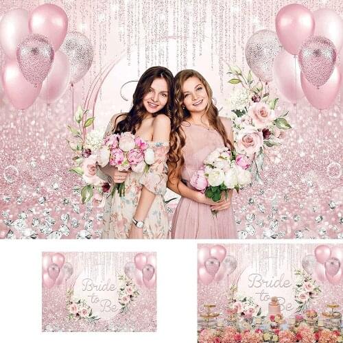 Bride To Be Photography Backdrop Rose Gold Diamond Background for Bridal Shower Engagement Wedding Party Decoration Photo Booth