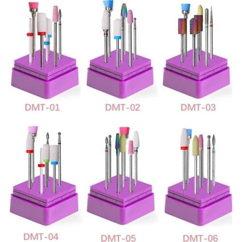 7pcs/set Nail Milling Cutter for Electric Nail Drill Machine Ceramic Tungsten Carbide Nails Drill Bits for Manicure Polish Kits