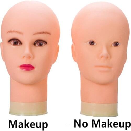 1pc Bald Mannequin Head With Clamp For Wig practice hairdressing mannequin heads hat Display Manikin Head For Makeup Practice