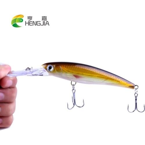 HENGJIA 1PC hard plastic minnow fishing lures artificial wobblers crankbaits trout fishing baits pesca fishing tackles