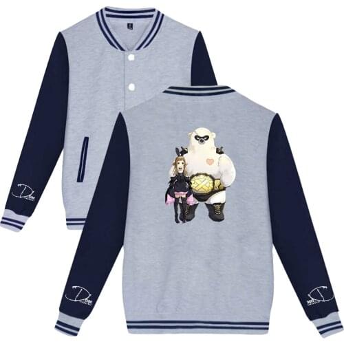 Kawaii 2021 Game D-CIDE TRAUMEREI 2D Print Baseball Sweatshirt Casual Jacket Fashion Men Women Clothes Anime Streetwear Tops
