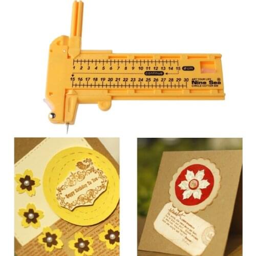 Compasses Circle Cutter Utility Photo Paper Cutter Circular Tool DIY Device E56C
