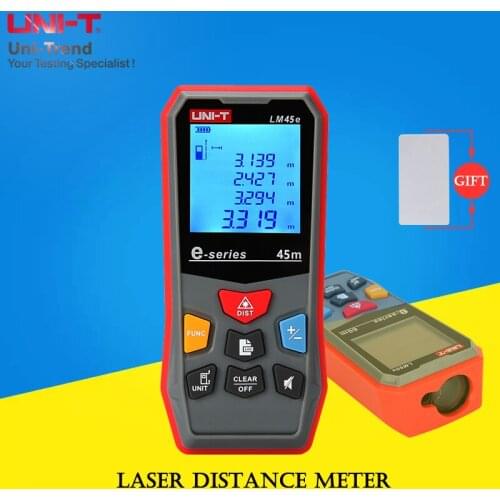 UNI-T LM45e/LM60e Laser Distance Meter; 45m/60m portable laser electronic ruler/distance measuring instrument/data storage