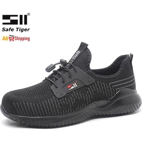 Dropshipping Indestructible Safety Shoes Men Work Shoes Steel Toe Puncture-Proof Breathable Lightweight Sneakers