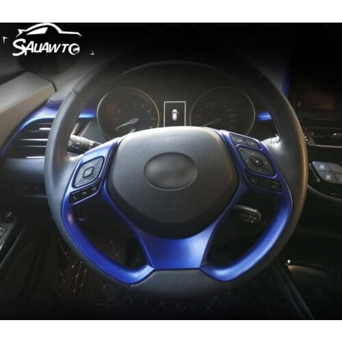 Car Styling Steering Wheel Sequins Sticker Trim Cover Interior Moulding For Toyota C-HR CHR C HR 2016 2017 2018 2019 Accessories