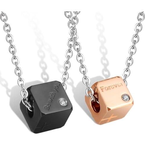 New Arrival Crystal Rhinestone Cross Pendant Necklace For Women Men Black Color Square Clavicle Necklace Fashion Jewelry