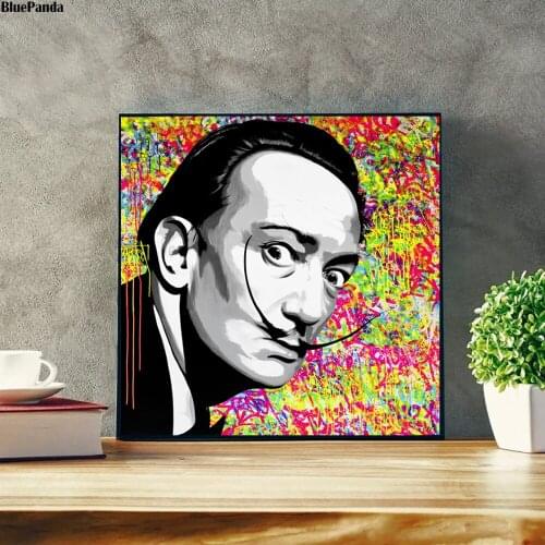 Salvador Dali Portrait Abstract Canvas Poster Minimalist Art Painting All Picture Print Living Room Bedroom Decoration
