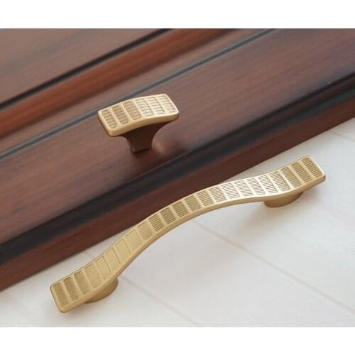 3.75" Gold Square Cabinet Knobs Dresser Drawer Handles Zinc Alloy Kitchen Cabinet Knob Cupboard Wardrobe Handle 96mm Hardware