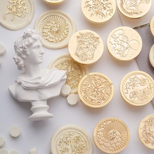 Spiral Sakura Wax Seal Round Floral Lacquer Seal Hand Account Invitation Letter Decoration Gift DIY Wax Stamp Diameter 3cm