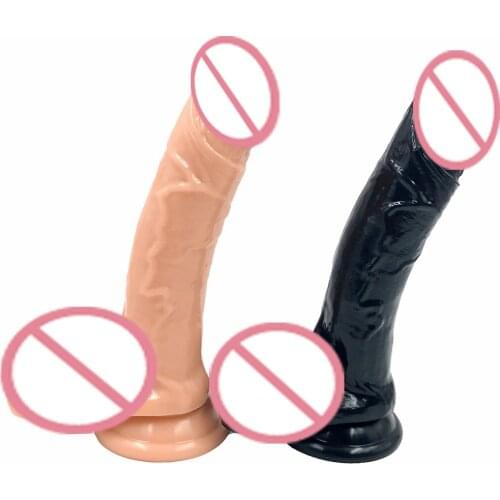 Sex Shop Hot Super Realistic Dildos 19*4CM Simulate Female Masturbator Penis Dick Stimulate Massage G Sprot Sex toys for Women