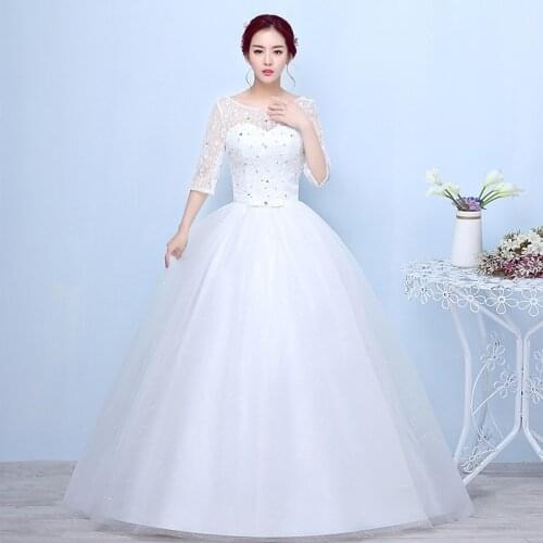 Wedding Dress Bride Half Sleeve Size Ball Gowns Lace Up Wedding Dresses Bridal Princess Dresses