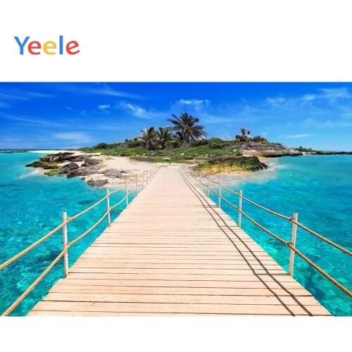 Summer Tropical Sea Ocean Islands Bridge Baby Portrait Photography Backdrops Vinyl Photographic Background For Photo Studio