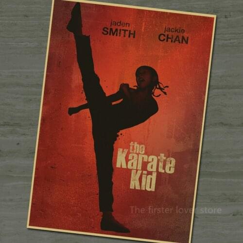Vintage Retro Movies Jackie Chan Karate Kid Film Poster Home Decorative Kraft Paper Painting Core Wall Sticker
