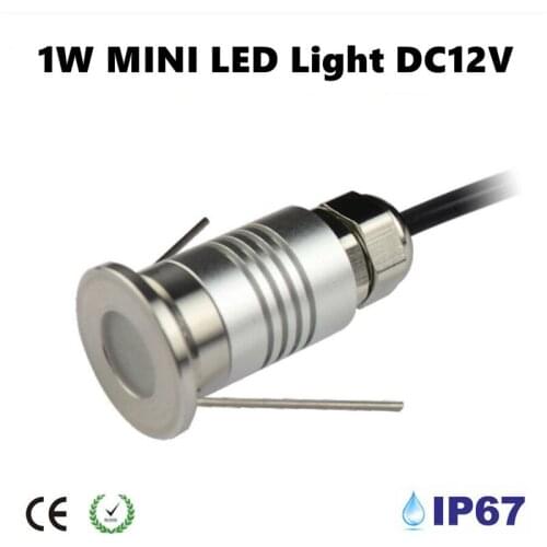 1W WaterproofIP67 LED Deck Step Light Recessed Stair Lamp Paitio In-ground Spotlight Garden Lamp/Wall Lightening Underground 12V