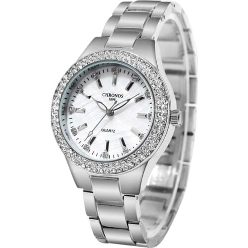 Silver Plating Full Diamond Japanese Quartz Ladies Watch Best Gifts for Girl Friends Reloj Mujer Relogio Feminino