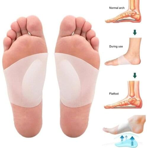 1 Pair Arch Support Insole Insert Gel Set Soft Silica Gel Sleeves For Plantar Fasciitis Support & Flat Foot Support Flatfoot