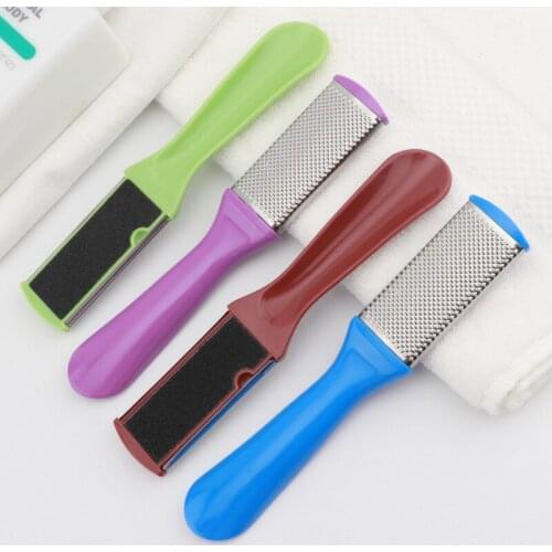 1pcs Professional Double Side Foot File Rasp Heel Grater Hard Dead Skin Callus Remover Pedicure File Foot Grater Ramdon Color