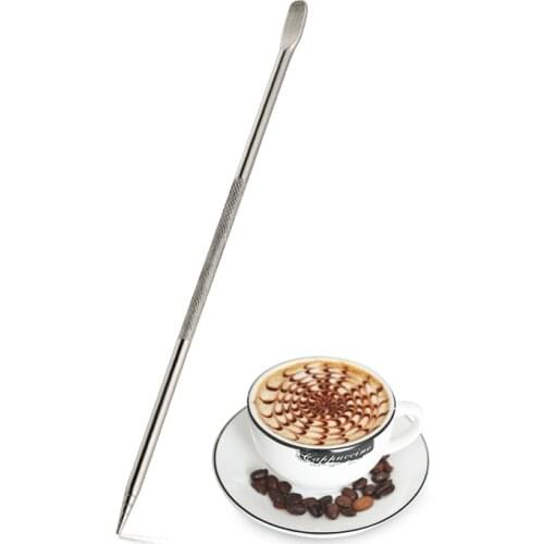 2PC Stainless Steel Coffee Art Needles latte Garland Needle Fancy Coffee Decor Pen Barista Engrave Tool Coffeeware Cafe Supplies