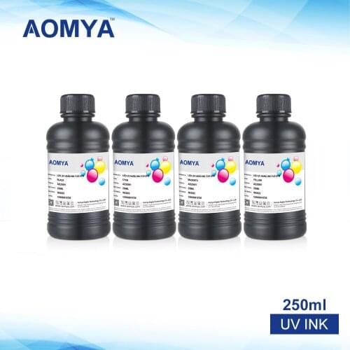 250ml 4Bottles/Set LED Flexible UV Ink For Epson R280 R290 R330 L800 1390 1400 UV Printer DX5 DX7 UV Led Ink (BK C M Y)