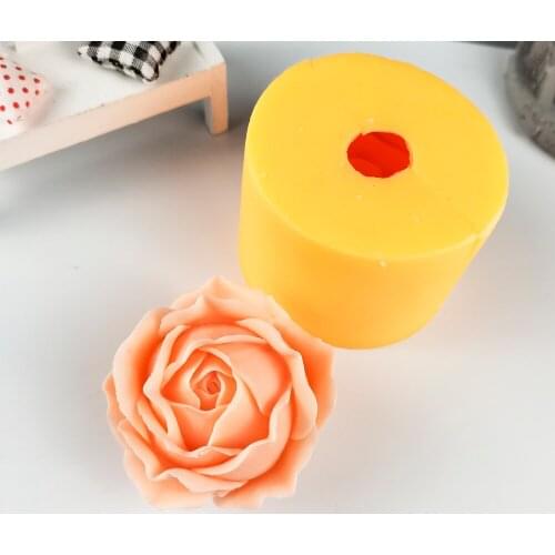 3D Bloom Rose Flower Shape Silicone Mold Cake Chocolate Candle Soap Mould DIY Aromatherarpy Household Decoration Craft Tools