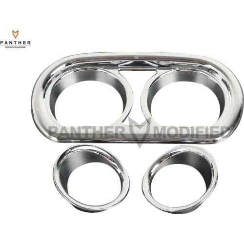 4 Pcs ABS Plastic Chrome Motorcycle Gauge Bezel Trim case for Harley Road Glide FLTRX Special FLTRXS 2015 2016 2017