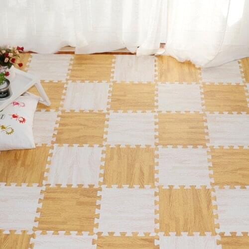 Wooden Color Baby Floor Mat Soft EVA Foam Puzzle Mat For Kids Children Crawling Rug Cushion Gym Mat Flooring Home Decoration