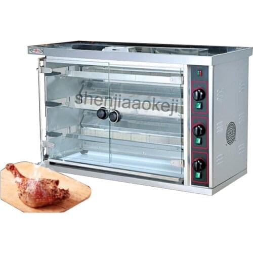 Gas Rotisserie BBQ oven multi-function 3-row duck equipment stainless steel roast oven Commercial gas chicken rotisseries 220V