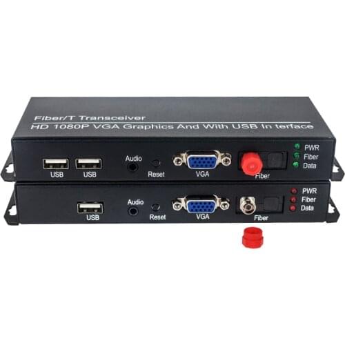 HD VGA band USB audio video optical fiber digital conversion extended transceiver KVM optical transceiver