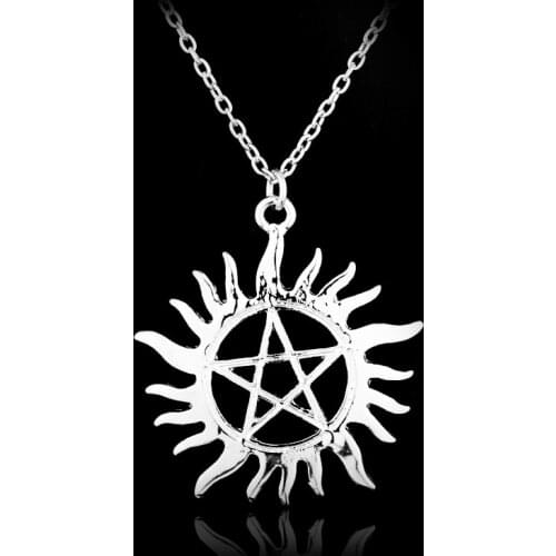 HEYu Fashion Jewelry Charm Necklace Pentacle Pentagram Supernatural Dean-Star-Evil Necklace For Men Women