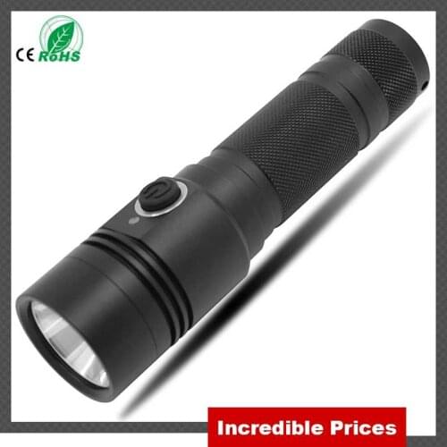 1pcs USB LED Flashlight Rechargeable LED Torch Light Lanterna T6 High Power Battery Lantern Tactical Flashlight for Bicycle
