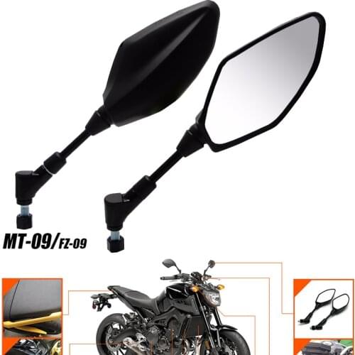Motorcycle Rearview Mirrors 8mm 10mm For YAMAHA MT 07 MT-09 MT09 MT07 MT03 MT25 FZ07 FZ09 XJ6 FZ6 FZ1 FZ8 Rear View Side Mirrors