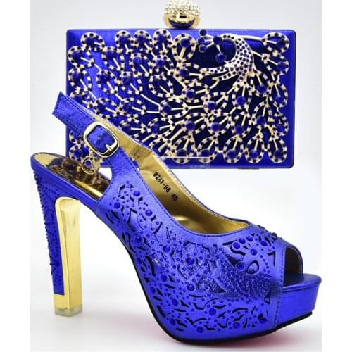 Latest Design African Shoes and Bag Set for Party Italian Luxury Shoes Women Designers African Party Women Pumps Bridal Shoes