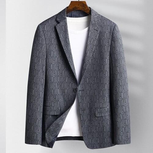 New Arrival Fashion Thin Suit Men Stretch Casual Young Fashion Single Breasted Blazers Men Suits Plus Size M L XL 2XL 3XL 4XL