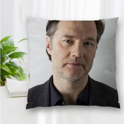 Custom Actor David Morrissey Pillow Case Polyester Decorative Pillowcases Zipper Pillow Case Pillowcase Cover Square 40x40cm