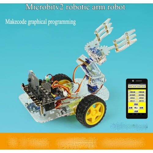 Programming Robot Microbit Car Arm Intelligence Kit supports Makecode graphical programming