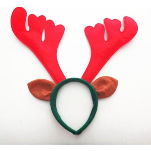 Christmas reindeer antlers jingle bells hair band Deer antler Christmas Decoration headband with ears LX8316