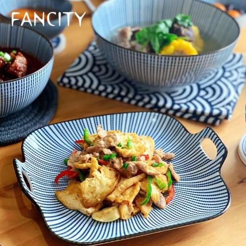 FANCITY Douyin couples family of four bowl tableware set gift box gift for 2 people Japanese dishes home