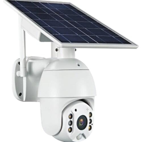 Battery Powered 1080P 4G SIM Card p2p Security Camera System Wireless Solar surveillance PTZ IP Cam with Solar Panel PIR