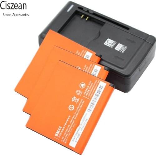 Ciszean 3x New 3.8V 2200mAh BM44 BM 44 Phone Replacement Li-Polymer Battery+Universal Charger for Xiaomi redmi 2 Redmi 2A