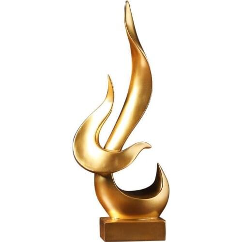 Resin Torch Statue Home Interior Decor Living Room Desktop Decoration Office Ornaments Desk Accessories Craft Souvenir