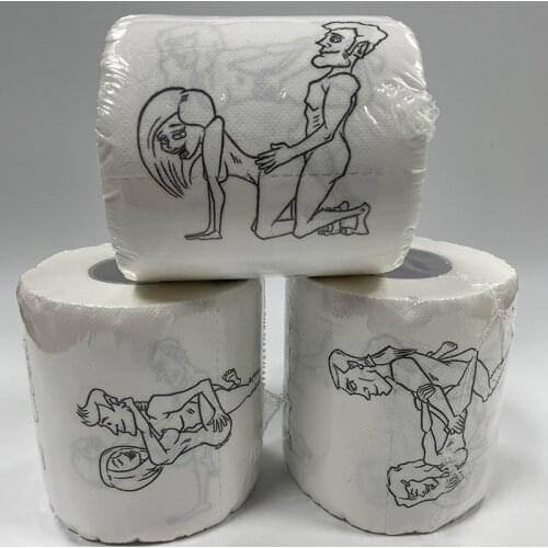 Super Fashion Funny Wc Papier Bulk Rollen Bad Tissue Badkamer Zachte 3 Ply Huishoudelijke Fun Noverlty Papers wholesale