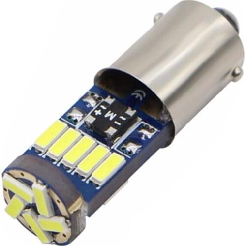 50pcs BA9S T4W Canbus Car LED Clearance Light Non Polar Auto License plate Lights Bulb Car Interior Lamp White DC12V