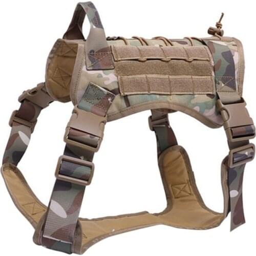 Outdoor Waterproof Camouflage Seat Belt Tactical Harness Medium And Large Dog Training Seat Belt Camouflage M-XL