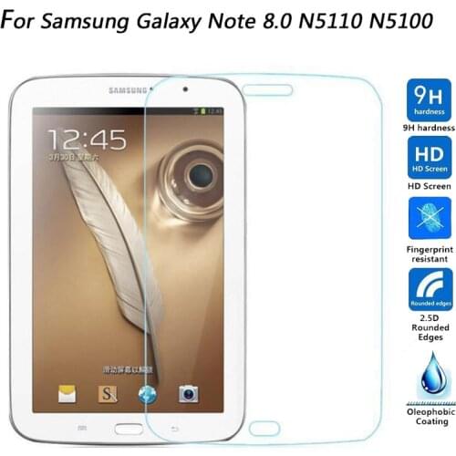 Tempered Glass Film For Samsung Galaxy Note 8.0 GT-N5110 N5100 N5120 Screen Protector Protective Ultra-Thin Tablet Glass Cover