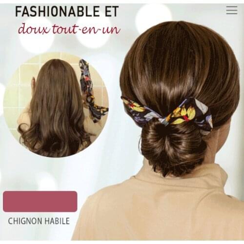 1PC New Design Deft Bun Fashion Fabric Hairband Women Bow Headband Print Hairpin 6 Colors Tie hair rope Drop Shipping