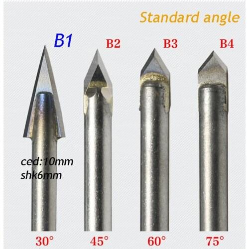 1pc standard 30 degree angle alloy Router Bits CNC engraving cutter Stone Carving Tools