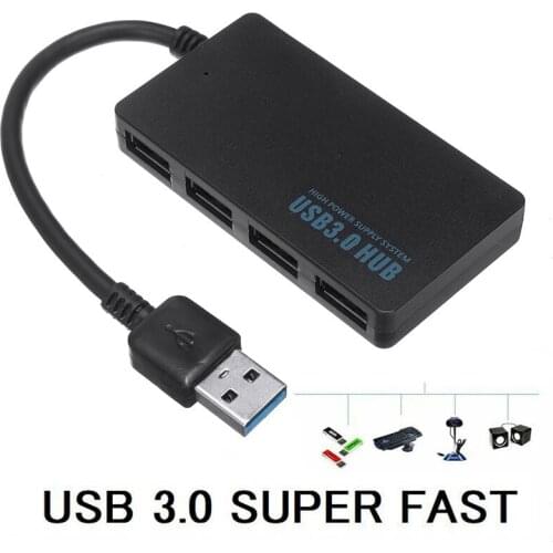 4 Ports Adapter Splitter USB 3.0 Hub Splitter Expansion Adapter Suitable for PC Laptop Tablet Computer OTG USB HUB Adapter