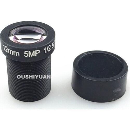 5.0Megapixel CCTV LENS 12mm Fixed 1/2.5" F1:2.0 Lens MTV Mount Lens for CCTV Cameras